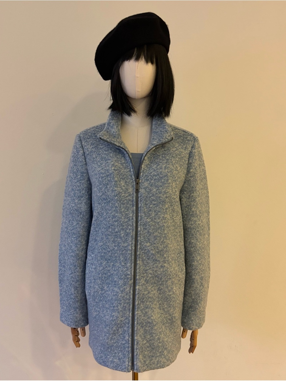 Banana Republic Blue Wool Blend Full Zip Jacket Coat Size Small S